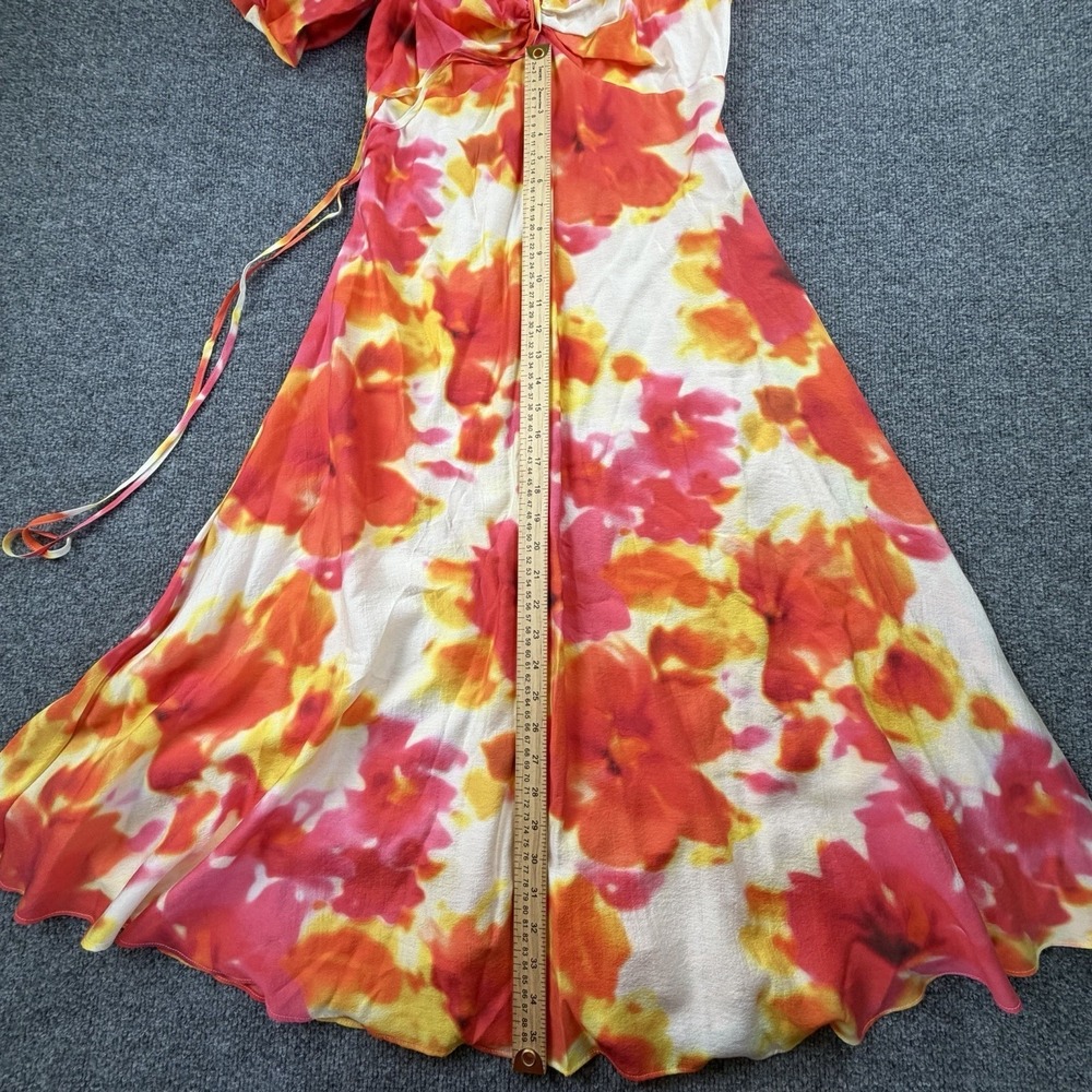 Alex Marie Monroe Floral Midi Dress Puff Sleeve Smocked Back Size 8 NWT - Picture 4 of 13